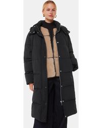 Whistles - Quilted Hooded Midi Puffer Coat - Lyst