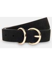 Whistles - Suede Double Ring Buckle Belt - Lyst