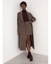 Whistles - Maxi Double Breasted Wool Coat - Lyst