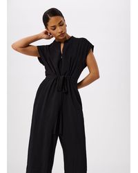 Whistles - Petite Sleeveless Drawstring Jumpsuit - Lyst