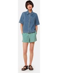 Whistles - Stripe Linen Blend Short - Lyst