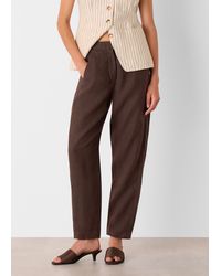 Whistles - Linen Barrel Trouser - Lyst