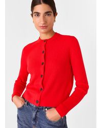 Whistles - Jasmine Ribbed Cardigan - Lyst