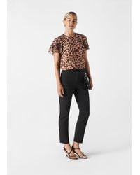 Whistles - Brushed Cheetah Shell Top - Lyst