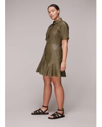 Whistles - Leather Mini Dress - Lyst