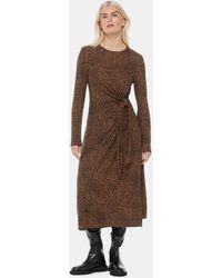 Whistles - Petite Coffee Bean Tie Jersey Dress - Lyst