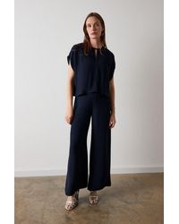 Whistles - Cape Detail Crepe Jumpsuit - Lyst