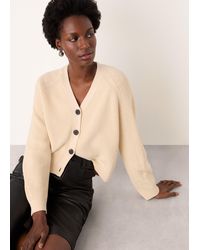 Whistles - V Neck Cotton Cardigan - Lyst
