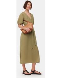 Whistles - Ariella Linen Blend Midi Dress - Lyst