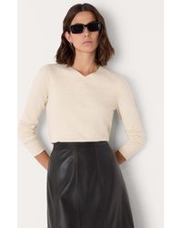 Whistles - Mila V Neck Knit - Lyst