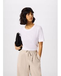 Whistles - Rosa Double Trim T-Shirt - Lyst