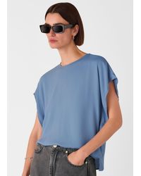 Whistles - Short Sleeve Crepe Shell Top - Lyst