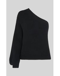 Whistles One Shoulder Blouson Knit - Black