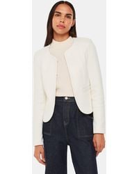 Whistles - Collarless Jersey Jacket - Lyst