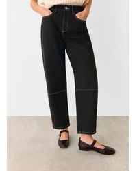 Whistles - Contrast Detail Barrel Jean - Lyst