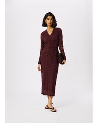 Whistles - Ruched Bodice Lace Dress - Lyst
