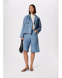 Whistles - Suede Longline Short - Lyst