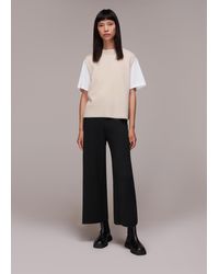 Whistles - Knitted Wide Leg Trousers - Lyst