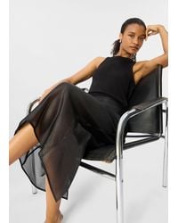 Whistles - Organza Column Midi Skirt - Lyst