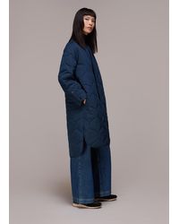 Whistles - Longline Quilted Coat - Lyst