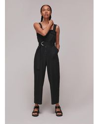 Whistles - Frill Utility Belted Jumpsuit - Lyst