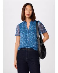 Whistles - Ditsy Floral V Neck Blouse - Lyst