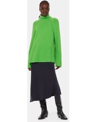 Whistles - Ottoman Rib Curved Hem Skirt - Lyst