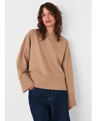 Whistles - Rib Cuff Detail Jersey Sweat - Lyst