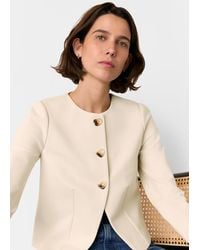 Whistles - Petite Anne Ponte Button Jacket - Lyst