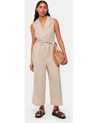 Whistles - Bella Linen Wrap Jumpsuit - Lyst