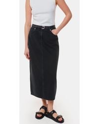 Whistles - Straight Denim Midi Skirt - Lyst