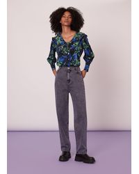 Whistles - Scaling Blossom Silk Shirt - Lyst