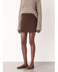 Whistles - Suede A Line Skirt - Lyst
