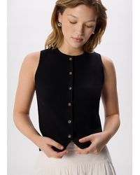 Whistles - Lucy Button Front Knit Tank - Lyst