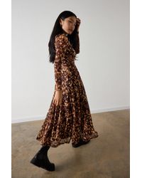 Whistles - Petite Abstract Animal Mesh Dress - Lyst