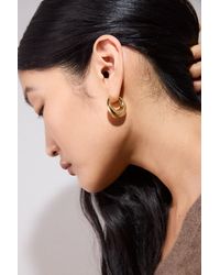 Whistles - Curved Chunky Hoop Earring - Lyst