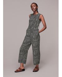 Whistles - Josie Spotted Check Jumpsuit - Lyst