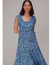 Whistles - Brushed Dalmatian Plisse Dress - Lyst