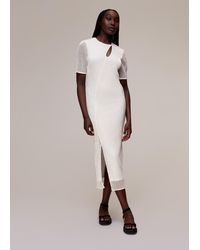 Whistles - Keyhole Sequin Midi Dress - Lyst