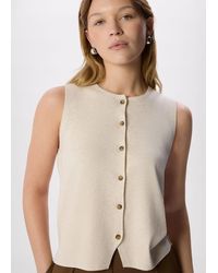 Whistles - Lucy Button Front Knit Tank - Lyst
