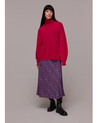 Whistles - Floral Garden Bias Cut Skirt - Lyst