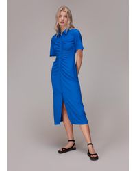 Whistles - Textured Gathered Detail Dress - Lyst