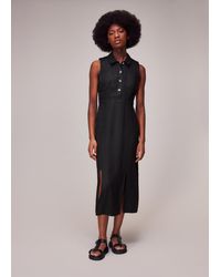 Whistles - Molly Linen Midi Dress - Lyst