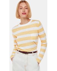 Whistles - Stripe Crew Neck Pocket Top - Lyst
