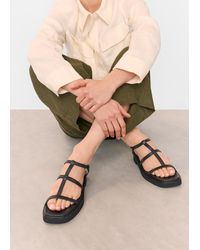 Whistles - Dora Caged Square Toe Sandal - Lyst