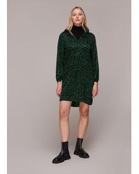 Whistles - Smudge Animal Frill Dress - Lyst