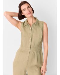 Whistles - Ellis Western Linen Jumpsuit - Lyst