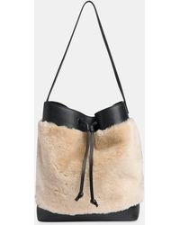 Whistles - Sasha Shearling Tote Bag - Lyst