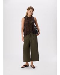 Whistles - Elasticated Linen Crop Trouser - Lyst