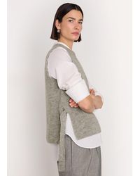 Whistles - Wool Mix Side Tie Detail Tank - Lyst
